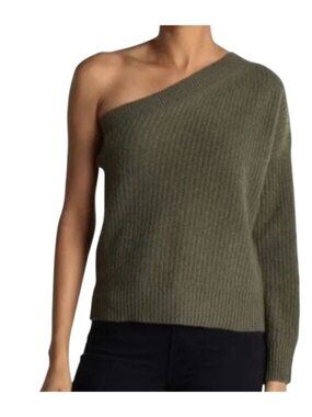 360Cashmere Lena One-Shoulder 100% Cashmere Sweater, Small NWT